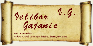 Velibor Gajanić vizit kartica